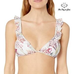 Vicious Young Babes Ruffle Bikini Top Swimsuit Size L